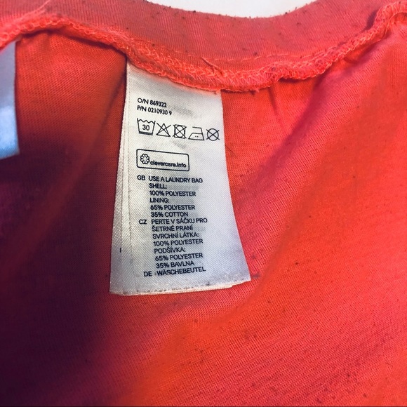 H & M Lacey Small Hot Neon Salmon Shorts Divided - Picture 3 of 9